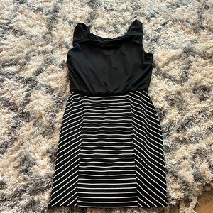 Black and white short dress